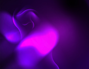 Shiny metallic neon waves vector design