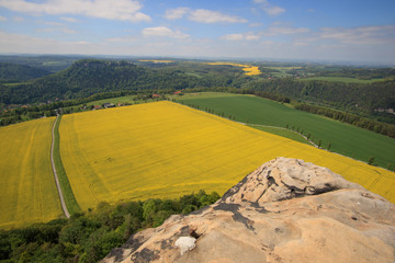 View of the Lilienstein in Saxon Switzerland