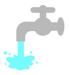 蛇口から流れる水