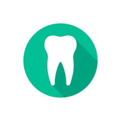 Tooth. Parodontosis tooth icon. Colorful buttons with icons. Vector.