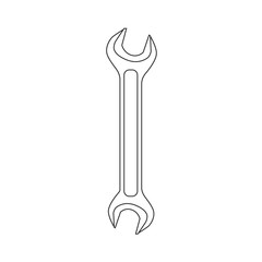 Wrench isolated on white background. Vector