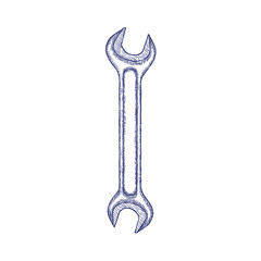 Wrench isolated on white background. Vector