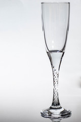 empty wine glass isolated on white background