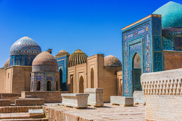 Shah-i-Zinda, a necropolis in Samarkand, Uzbekistan