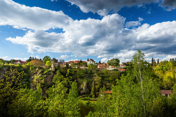 Fototapeta na wymiar Bechyne - old city in South Bohemian region, Czech republic.
