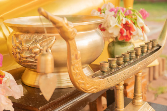 brass candle holder thai