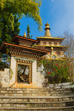 Entrance to the Khamsum Yuley Namgyal Chorten, Punakha, Bhutan