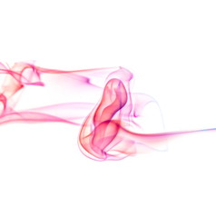 Colored smoke on white background