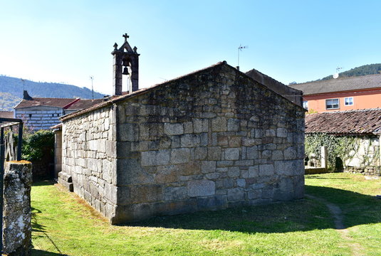 Pre Romanesque Visigothic Landmark. San Xes de Francelos medieval Chapel. Ribadavia, Spain.