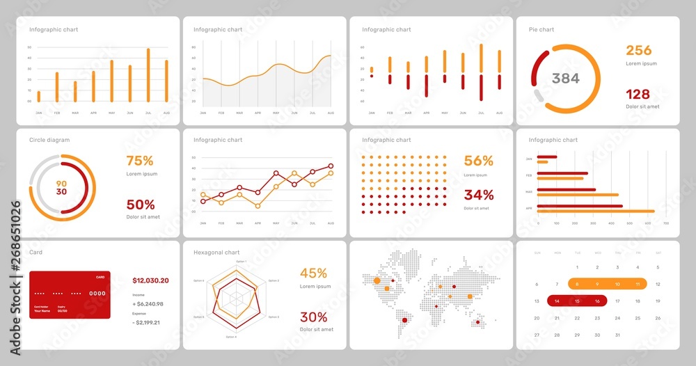 Poster elements of infographics on a white background. use in presentation templates, flyer and leaflet, co
