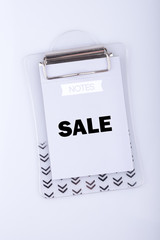 SALE auf einem Notizblock
