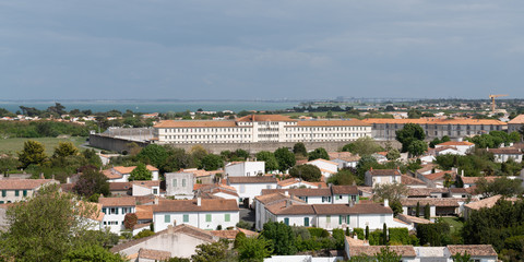 Saint Martin en Re - Ile de Re  Nouvelle Aquitaine / France - 05 03 2019 : penitentiary jail in...