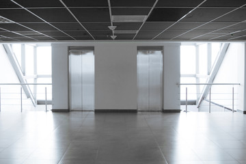 empty spacious corridor in a modern office building