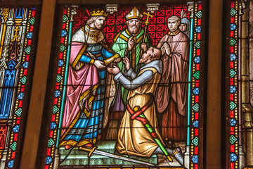 Obraz na płótnie Canvas Blood of Christ Stained Glass Window