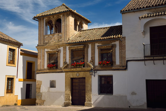 Plaza Maimonides Square in the Jewish Quarter of Cordoba Spain