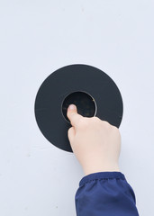 man with target mark