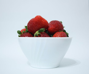 STRAWBERRY OVER WHITE