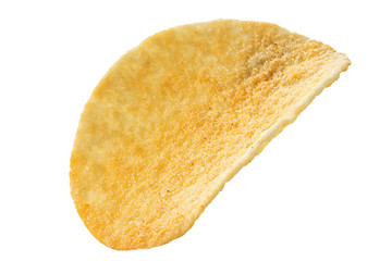 potato chips on white background