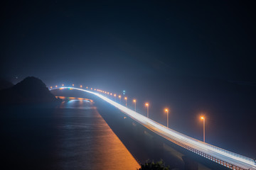 山口県角島大橋の夜景