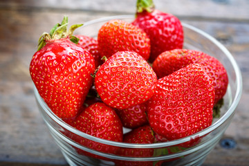 organic strawberry harvest