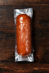 vacuum packed sausage
