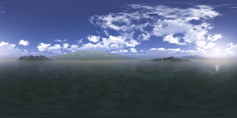 Panorama of landscape. Environment map. HDRI . equidistant projection. Spherical panorama. panorama 360
