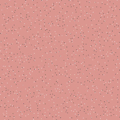 Seamless pattern with hand-drawn small specks in pink colors on a pink background. Vector illustration, background. The picture can be used separately from the background.