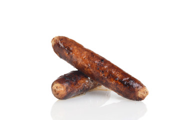  two cooked chorizo sausages