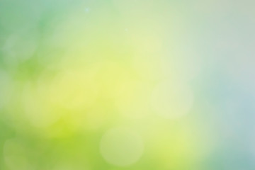 Abstract blur spring background. Green and blue bokeh