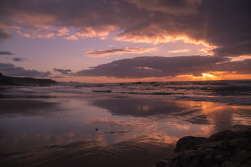 Obraz premium sunset on the beach