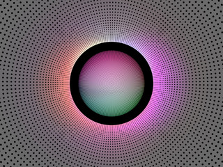 background torus in the center sphere full color with dots