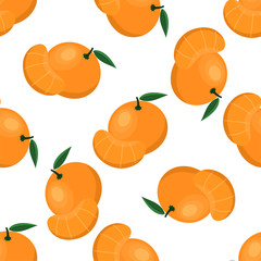 Fruits seamless pattern. Cute vector pattern. Isolated on white background