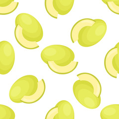 Fruits seamless pattern. Cute vector pattern. Isolated on white background