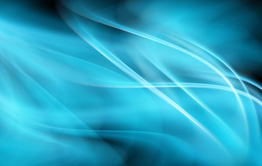 Abstract blue background, abstract lines twisting into beautiful bends