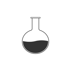 Test tube and flask - chemical laboratory test icon isolated. Laboratory glassware sign. Flat design. Vector Illustration