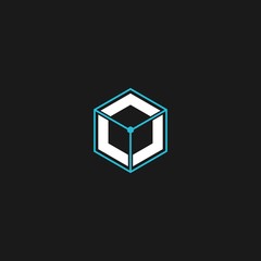 modern elegant hexagon vector logo design