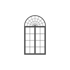 Window icon isolated. Flat design. Vector Illustration