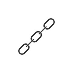 Chain link icon isolated. Link single. Flat design. Vector Illustration