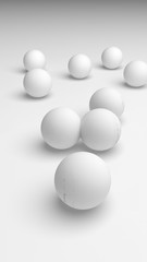 White abstract background. Lowpoly backdrop. Crumpled paper. 3D illustration