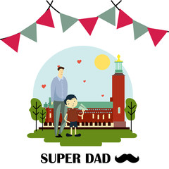 Happy Father's Day Celebration Vector Template Design Illustration