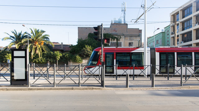 Tram train in Setif, Algeria