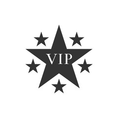 Star VIP with circle of stars icon isolated. Flat design. Vector Illustration