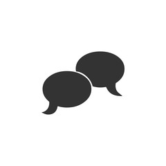 Blank speech bubbles icon isolated. Flat design. Vector Illustration