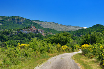 A path in the countryside of the Campania region