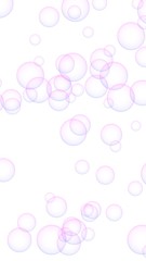 Pink colored background with purple bubbles. Wallpaper, texture purple balloons. 3D illustration