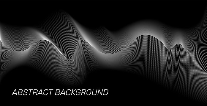 Black and white wave background