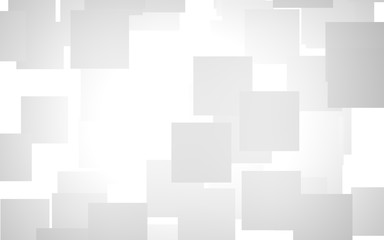 White abstract background. Misty backdrop with grey squares. 3D illustration