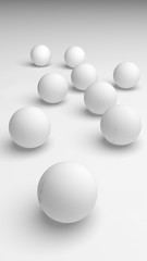 White abstract background. Lowpoly backdrop. Crumpled paper. 3D illustration