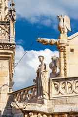 Obraz premium Burgos Cathedral or Cathedral of Saint Mary of Burgos exterior detail, Province of Burgos, Castilla y Leon, Spain on the Way of St. James, Camino de Santiago
