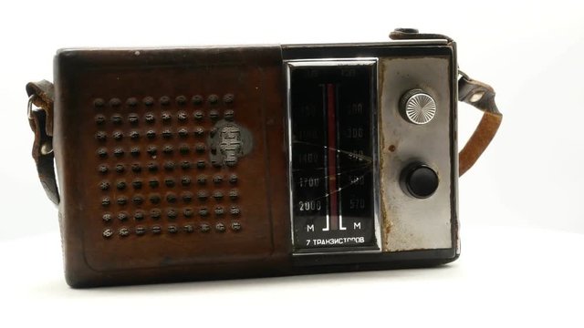 Old soviet vintage radio receiver 4k